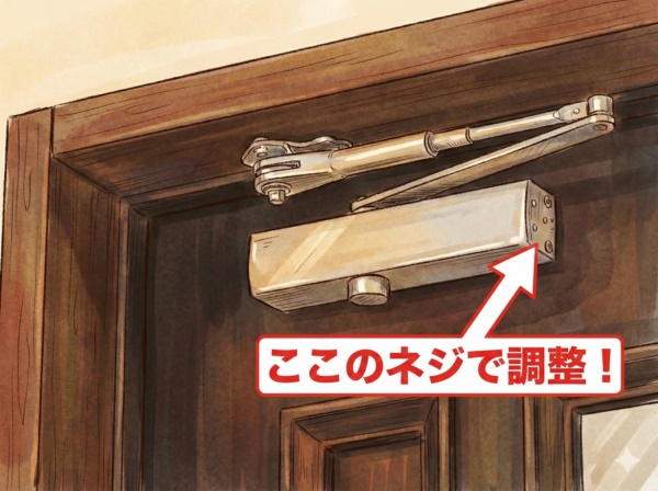 ドアクローザー調整-1